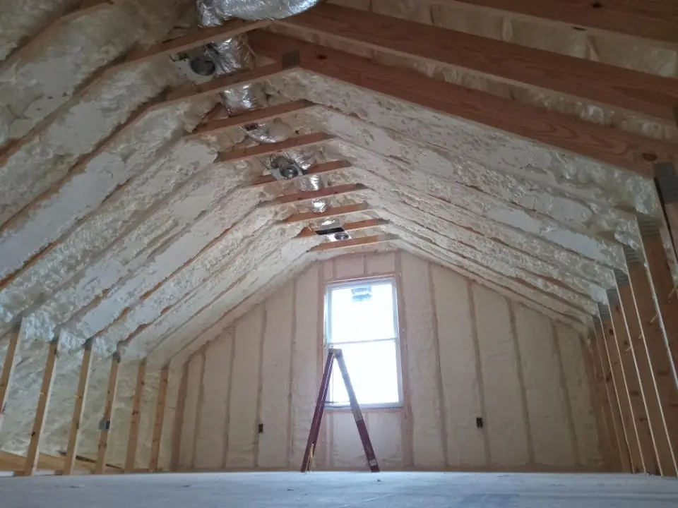 Spray foam roofing application for Crawl Space Insulation project in Mechanicsville